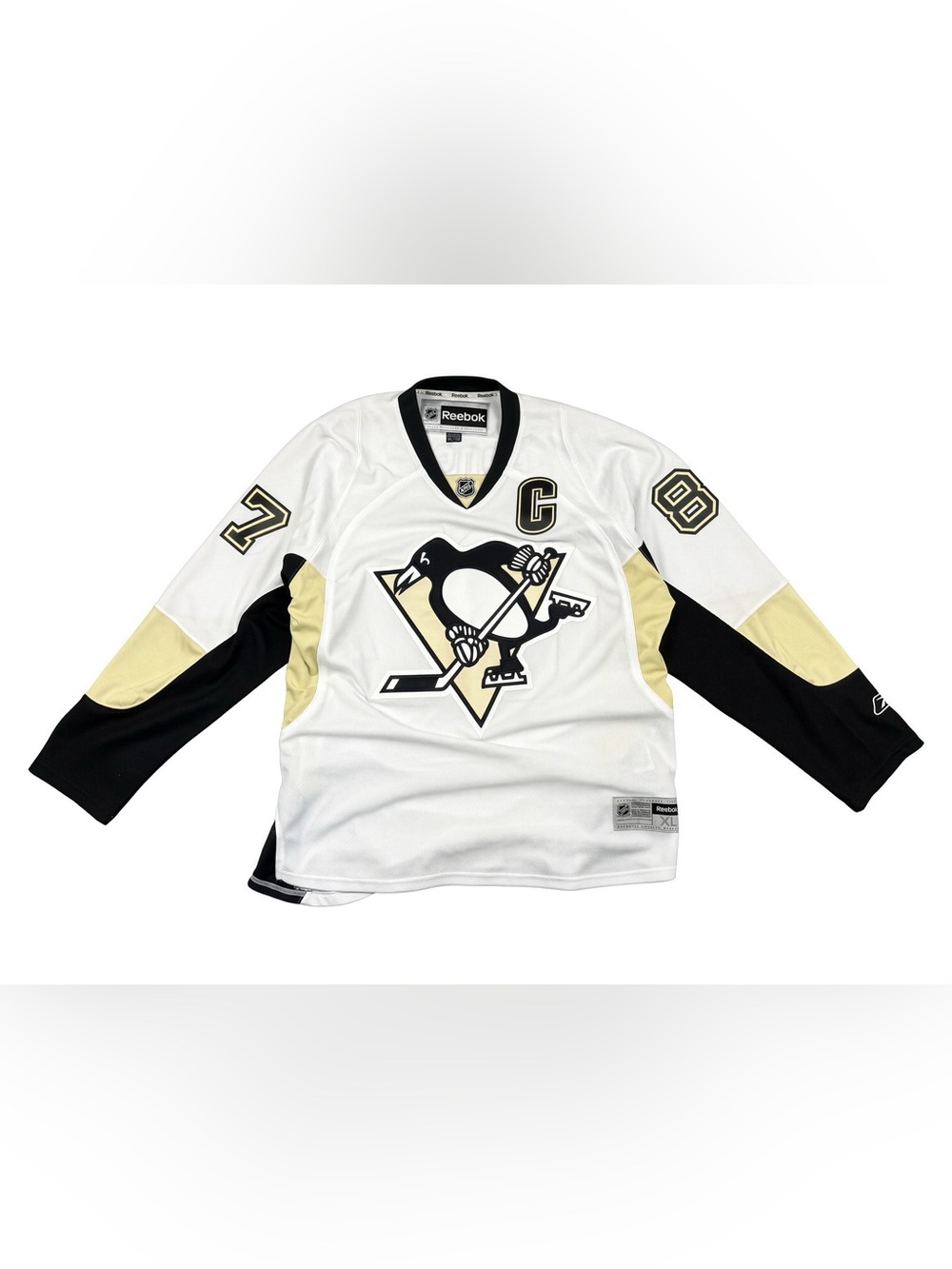 Reebok Sidney Crosby #87 Penguins Jersey Size XL White NHL Captain